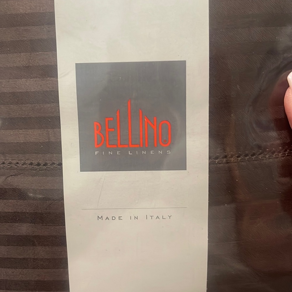 Bellino Chocolate Brown Shadow Striped King Shams